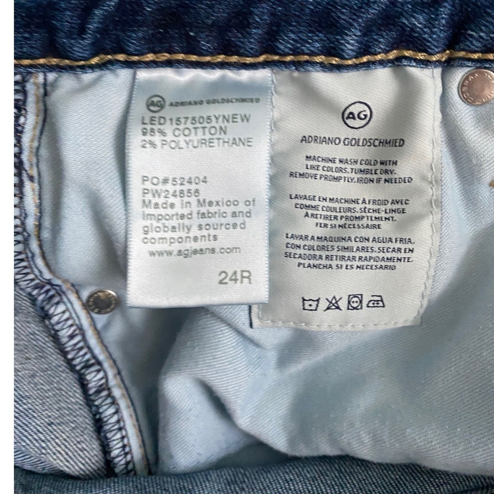 AG Adriano Goldschmied Ex-Boyfriend Slim Jeans Dark Wash Size 24R LED157505YNEW - Picture 5 of 11